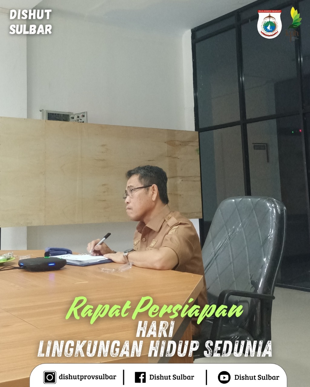 Kadishut Sulbar Pimpin Rapat Persiapan Hari Lingkungan Hidup Sedunia