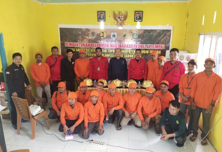 KPH Budong-Budong bekerjasama dengan BWS Sulawesi III Palu bentuk Masyarakat Peduli Api di Desa Salule’bo