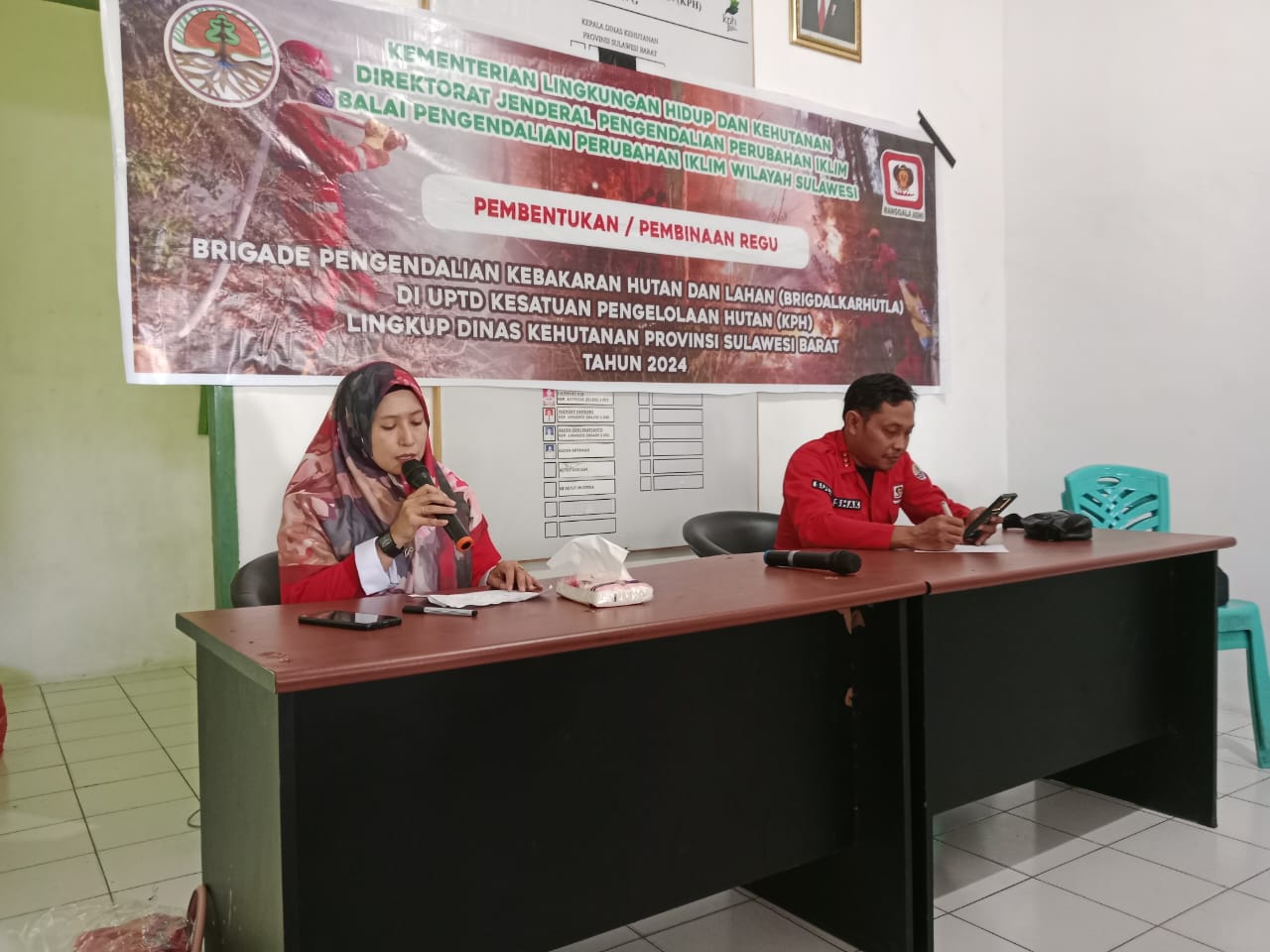 UPTD KPH Lariang, UPTD KPH Sarudu dan UPTD KPH Pasangkayu mengikuti Pembentukan/Pembinaan Regu Brigade Pengendalian Karhutla